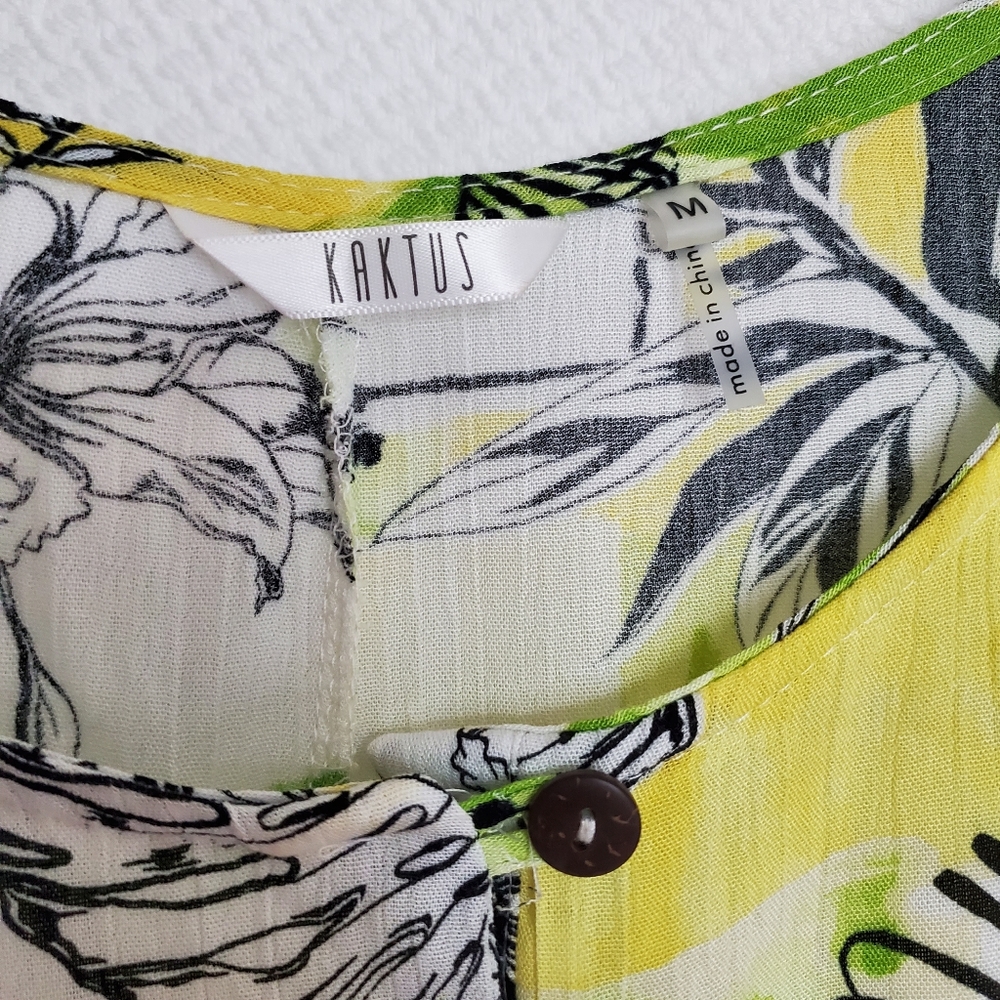 KAKTUS Dress Size M Summer Floral Tropical print. - Picture 10 of 14
